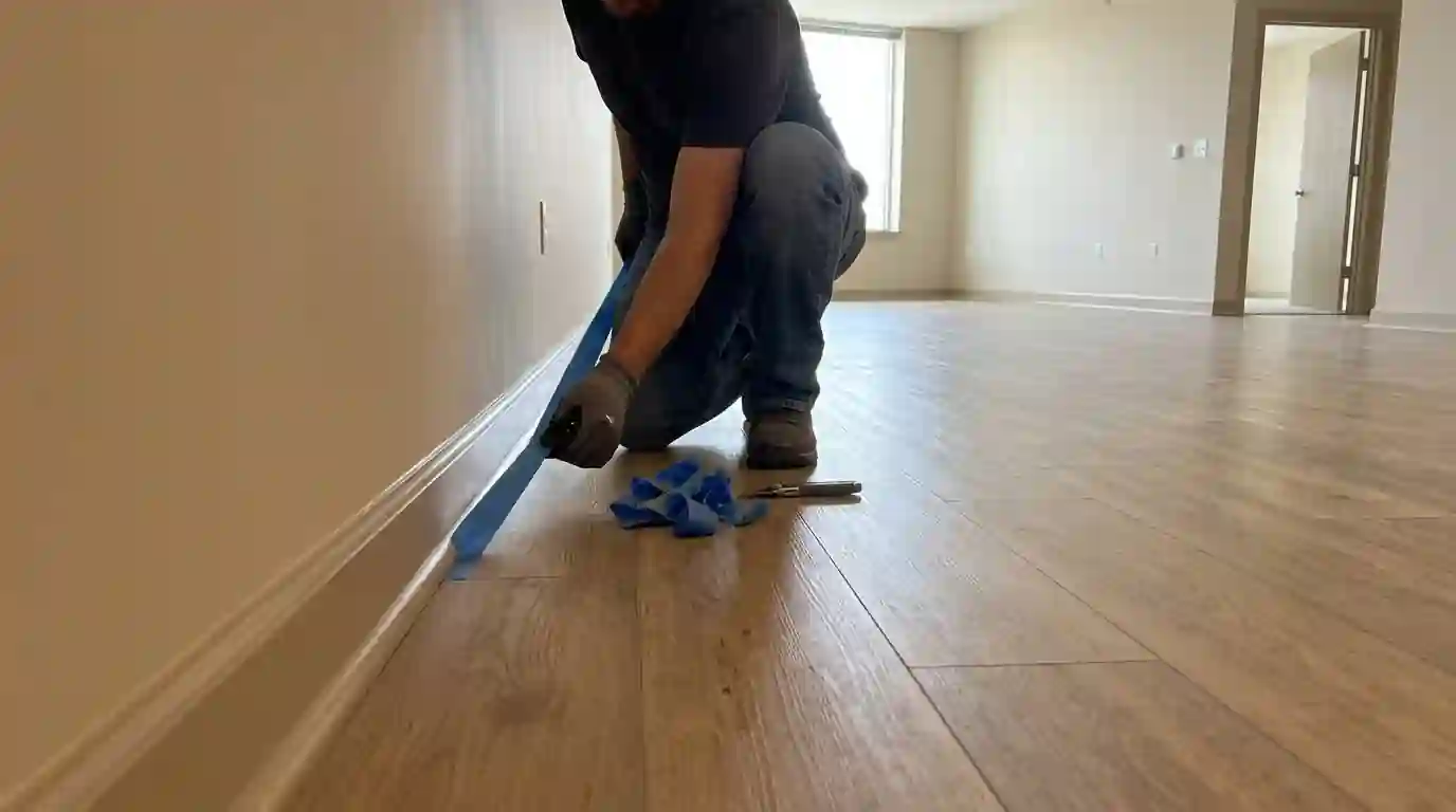 Repaired apartment unit ready for turnover