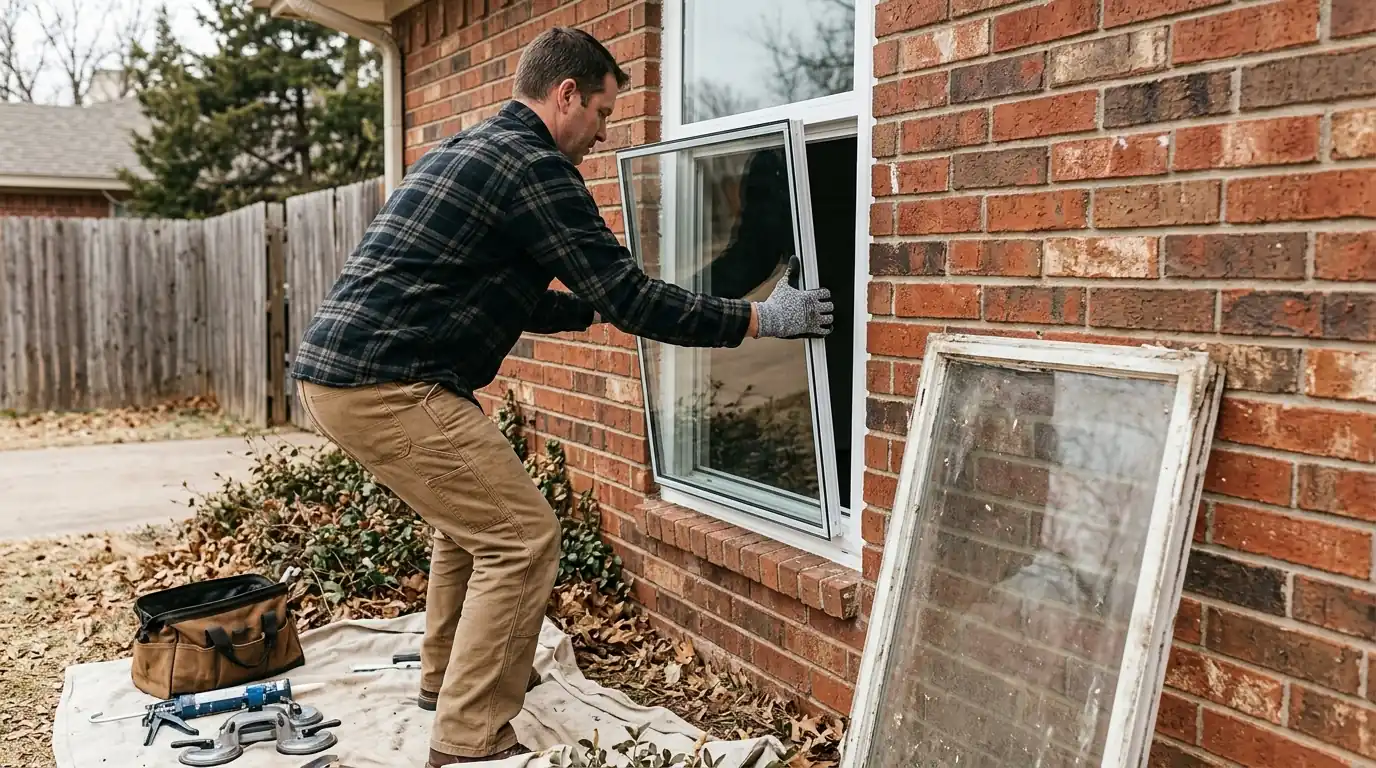 Installing a new double-pane unit after hail